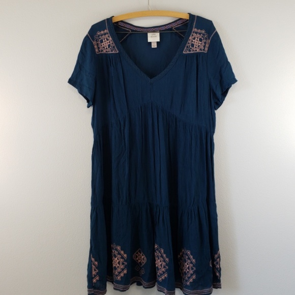 Knox Rose Dresses & Skirts - Knox Rose Boho Embroidered Tunic Dress